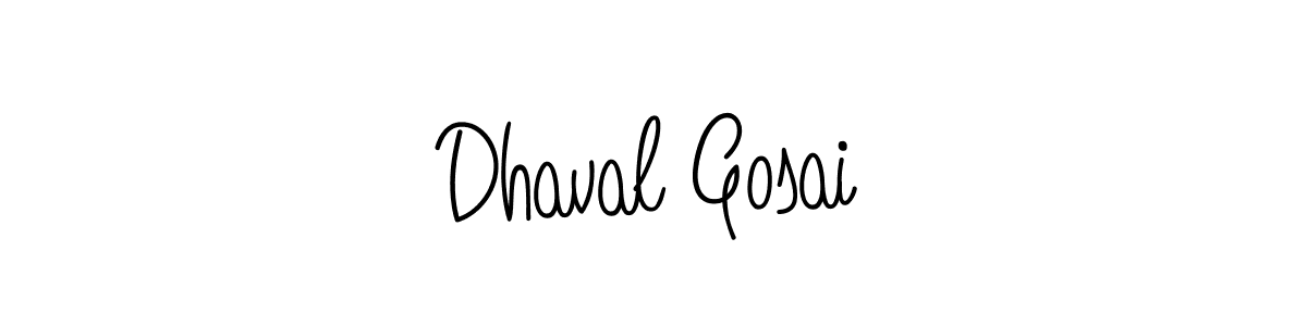 Make a beautiful signature design for name Dhaval Gosai. With this signature (Angelique-Rose-font-FFP) style, you can create a handwritten signature for free. Dhaval Gosai signature style 5 images and pictures png