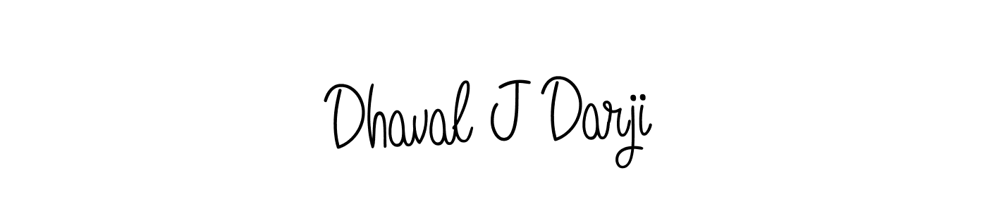 Design your own signature with our free online signature maker. With this signature software, you can create a handwritten (Angelique-Rose-font-FFP) signature for name Dhaval J Darji. Dhaval J Darji signature style 5 images and pictures png