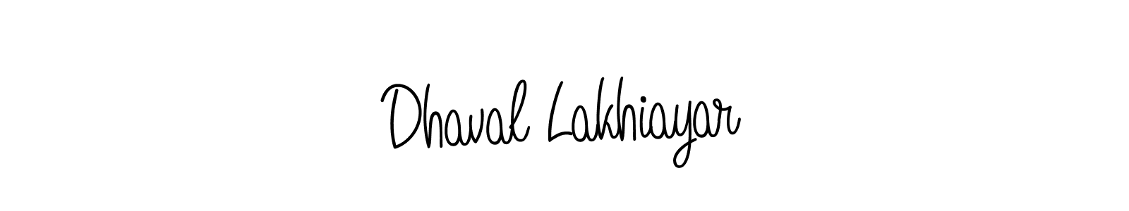 Create a beautiful signature design for name Dhaval Lakhiayar. With this signature (Angelique-Rose-font-FFP) fonts, you can make a handwritten signature for free. Dhaval Lakhiayar signature style 5 images and pictures png