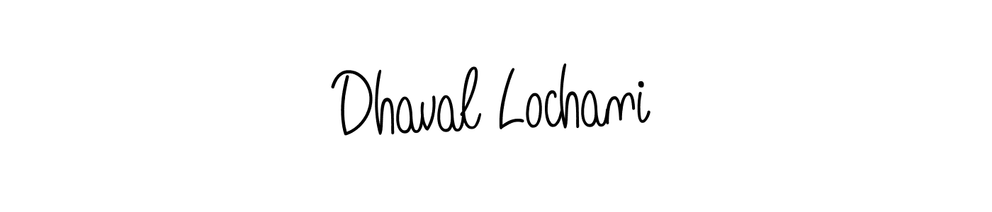 Use a signature maker to create a handwritten signature online. With this signature software, you can design (Angelique-Rose-font-FFP) your own signature for name Dhaval Lochani. Dhaval Lochani signature style 5 images and pictures png