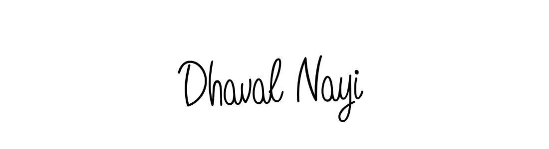 Design your own signature with our free online signature maker. With this signature software, you can create a handwritten (Angelique-Rose-font-FFP) signature for name Dhaval Nayi. Dhaval Nayi signature style 5 images and pictures png