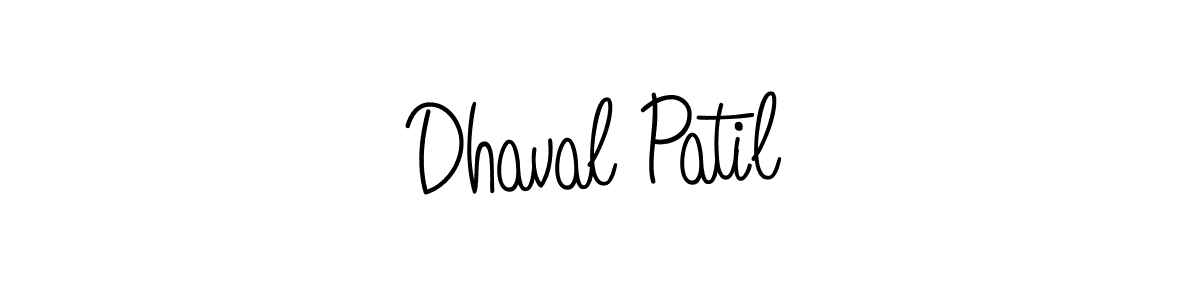 Design your own signature with our free online signature maker. With this signature software, you can create a handwritten (Angelique-Rose-font-FFP) signature for name Dhaval Patil. Dhaval Patil signature style 5 images and pictures png