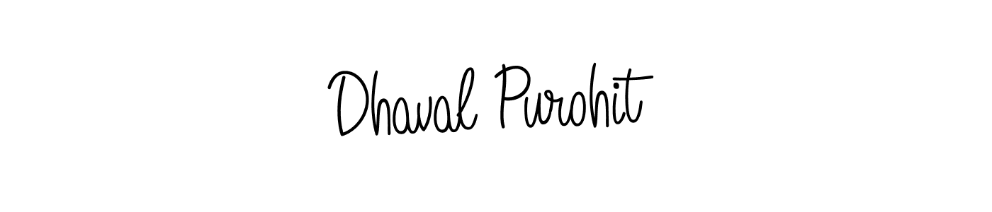 Also we have Dhaval Purohit name is the best signature style. Create professional handwritten signature collection using Angelique-Rose-font-FFP autograph style. Dhaval Purohit signature style 5 images and pictures png