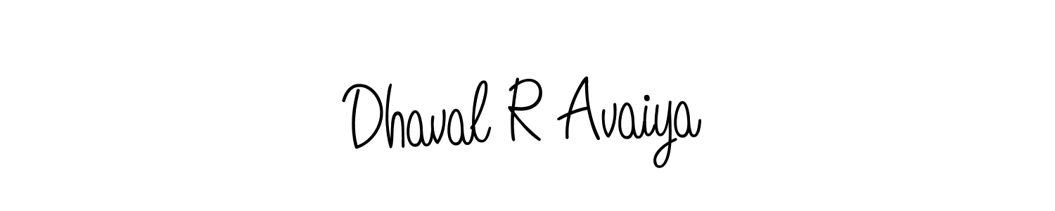 You can use this online signature creator to create a handwritten signature for the name Dhaval R Avaiya. This is the best online autograph maker. Dhaval R Avaiya signature style 5 images and pictures png