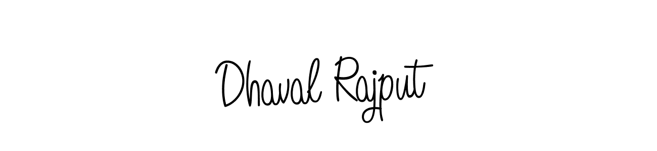Design your own signature with our free online signature maker. With this signature software, you can create a handwritten (Angelique-Rose-font-FFP) signature for name Dhaval Rajput. Dhaval Rajput signature style 5 images and pictures png
