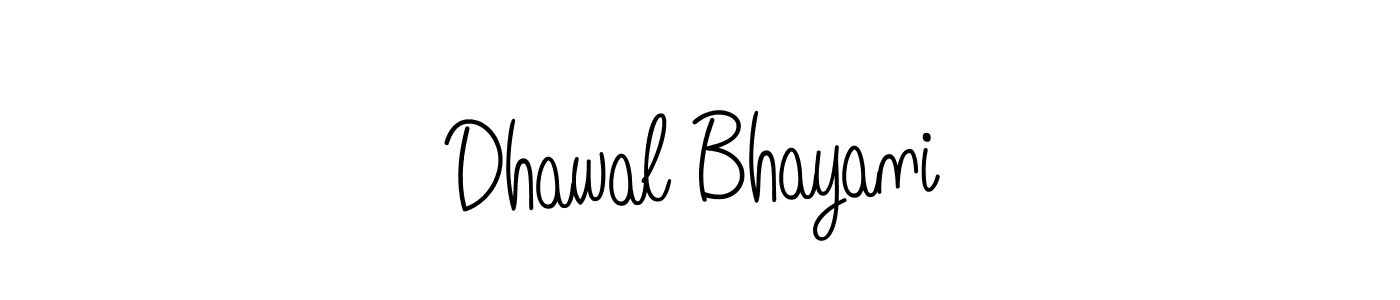 How to make Dhawal Bhayani name signature. Use Angelique-Rose-font-FFP style for creating short signs online. This is the latest handwritten sign. Dhawal Bhayani signature style 5 images and pictures png