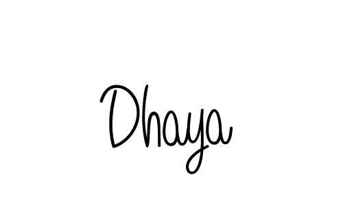 How to make Dhaya name signature. Use Angelique-Rose-font-FFP style for creating short signs online. This is the latest handwritten sign. Dhaya signature style 5 images and pictures png