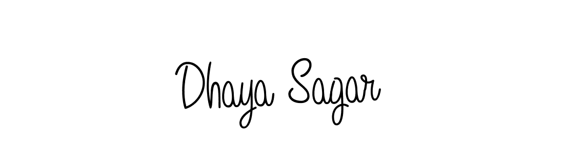 You should practise on your own different ways (Angelique-Rose-font-FFP) to write your name (Dhaya Sagar) in signature. don't let someone else do it for you. Dhaya Sagar signature style 5 images and pictures png