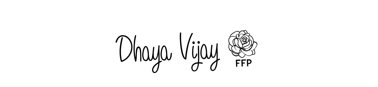 Design your own signature with our free online signature maker. With this signature software, you can create a handwritten (Angelique-Rose-font-FFP) signature for name Dhaya Vijay 7. Dhaya Vijay 7 signature style 5 images and pictures png