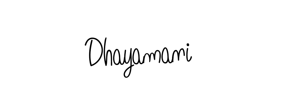 How to make Dhayamani signature? Angelique-Rose-font-FFP is a professional autograph style. Create handwritten signature for Dhayamani name. Dhayamani signature style 5 images and pictures png