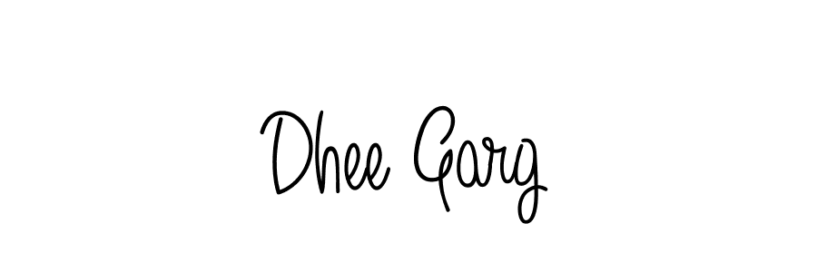 How to make Dhee Garg name signature. Use Angelique-Rose-font-FFP style for creating short signs online. This is the latest handwritten sign. Dhee Garg signature style 5 images and pictures png