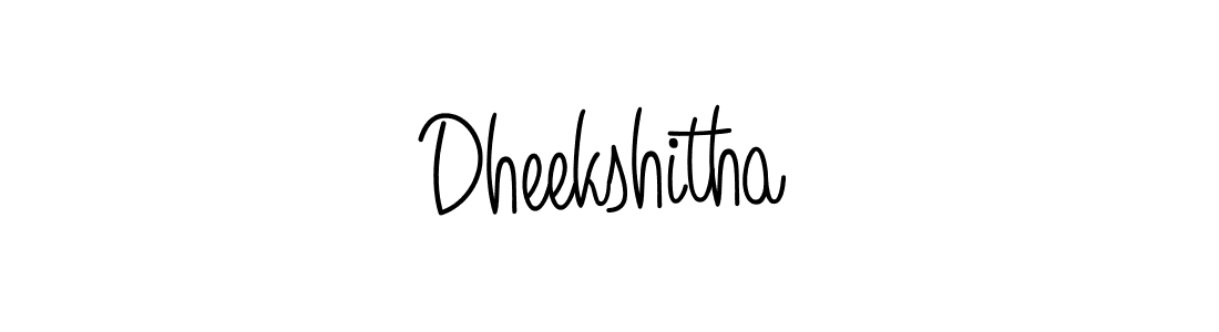 Design your own signature with our free online signature maker. With this signature software, you can create a handwritten (Angelique-Rose-font-FFP) signature for name Dheekshitha. Dheekshitha signature style 5 images and pictures png