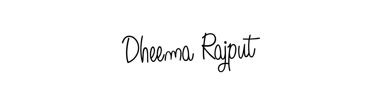 You should practise on your own different ways (Angelique-Rose-font-FFP) to write your name (Dheema Rajput) in signature. don't let someone else do it for you. Dheema Rajput signature style 5 images and pictures png