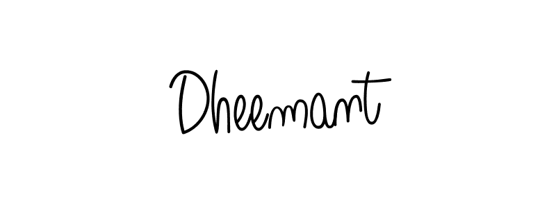 Design your own signature with our free online signature maker. With this signature software, you can create a handwritten (Angelique-Rose-font-FFP) signature for name Dheemant. Dheemant signature style 5 images and pictures png