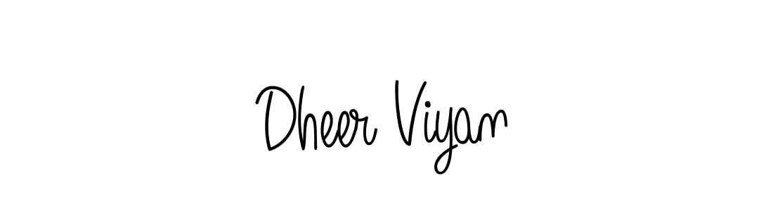 Make a beautiful signature design for name Dheer Viyan. With this signature (Angelique-Rose-font-FFP) style, you can create a handwritten signature for free. Dheer Viyan signature style 5 images and pictures png