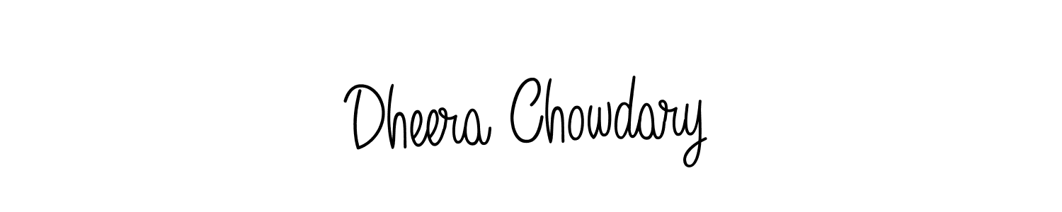 How to Draw Dheera Chowdary signature style? Angelique-Rose-font-FFP is a latest design signature styles for name Dheera Chowdary. Dheera Chowdary signature style 5 images and pictures png