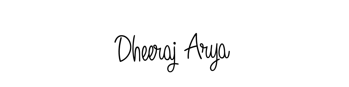 Create a beautiful signature design for name Dheeraj Arya. With this signature (Angelique-Rose-font-FFP) fonts, you can make a handwritten signature for free. Dheeraj Arya signature style 5 images and pictures png