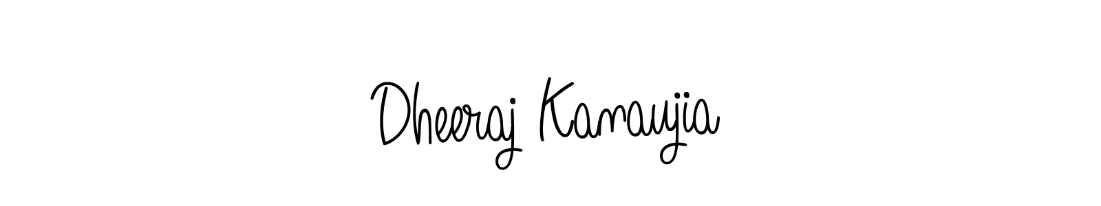 Make a beautiful signature design for name Dheeraj Kanaujia. With this signature (Angelique-Rose-font-FFP) style, you can create a handwritten signature for free. Dheeraj Kanaujia signature style 5 images and pictures png