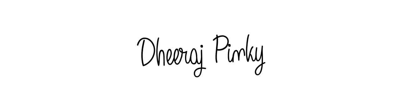 Also we have Dheeraj Pinky name is the best signature style. Create professional handwritten signature collection using Angelique-Rose-font-FFP autograph style. Dheeraj Pinky signature style 5 images and pictures png