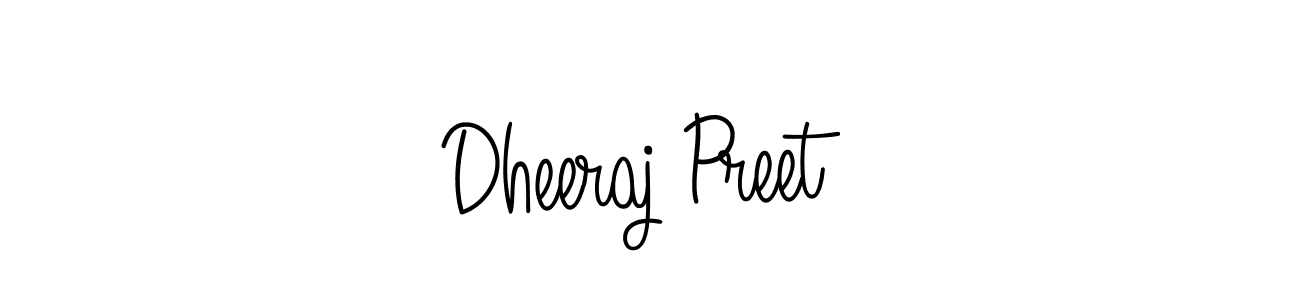 How to make Dheeraj Preet signature? Angelique-Rose-font-FFP is a professional autograph style. Create handwritten signature for Dheeraj Preet name. Dheeraj Preet signature style 5 images and pictures png