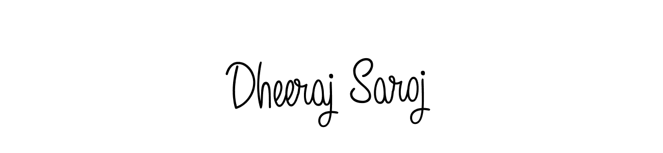 How to make Dheeraj Saroj name signature. Use Angelique-Rose-font-FFP style for creating short signs online. This is the latest handwritten sign. Dheeraj Saroj signature style 5 images and pictures png