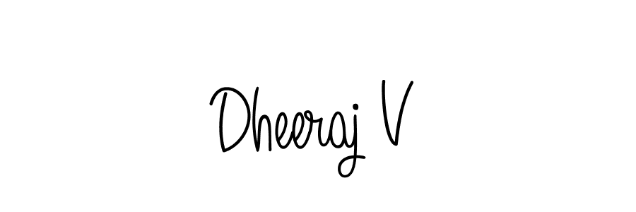 Once you've used our free online signature maker to create your best signature Angelique-Rose-font-FFP style, it's time to enjoy all of the benefits that Dheeraj V name signing documents. Dheeraj V signature style 5 images and pictures png