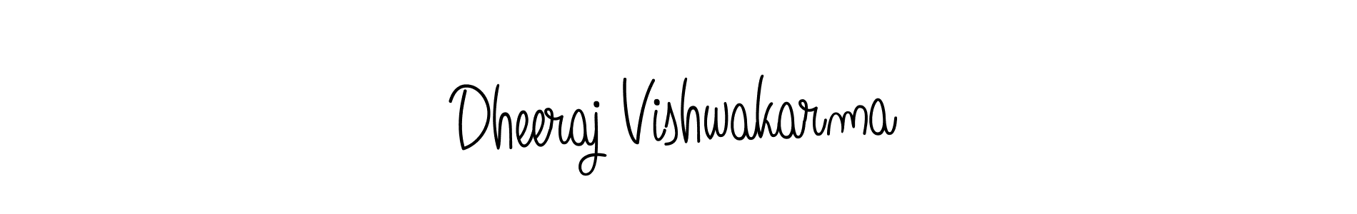Use a signature maker to create a handwritten signature online. With this signature software, you can design (Angelique-Rose-font-FFP) your own signature for name Dheeraj Vishwakarma. Dheeraj Vishwakarma signature style 5 images and pictures png