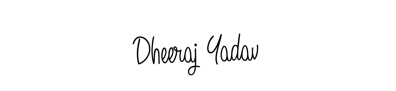 Design your own signature with our free online signature maker. With this signature software, you can create a handwritten (Angelique-Rose-font-FFP) signature for name Dheeraj Yadav. Dheeraj Yadav signature style 5 images and pictures png