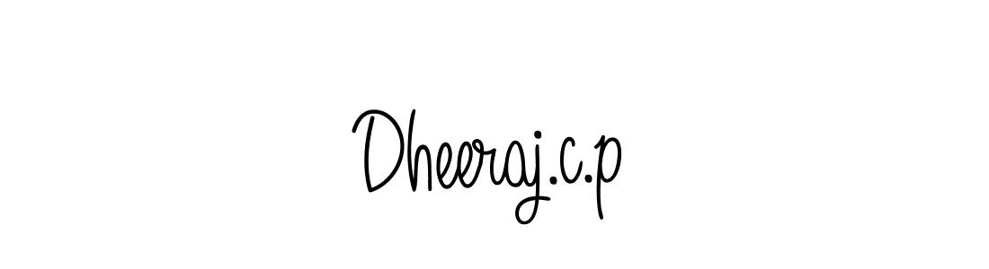 Make a beautiful signature design for name Dheeraj.c.p. With this signature (Angelique-Rose-font-FFP) style, you can create a handwritten signature for free. Dheeraj.c.p signature style 5 images and pictures png