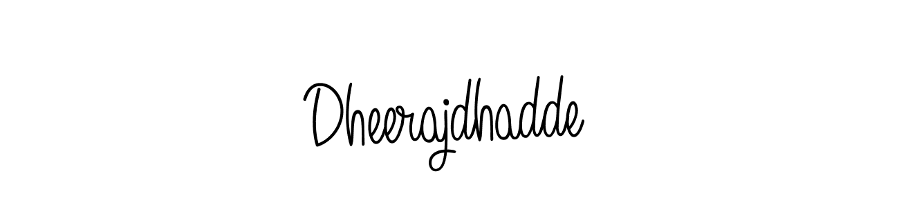 The best way (Angelique-Rose-font-FFP) to make a short signature is to pick only two or three words in your name. The name Dheerajdhadde include a total of six letters. For converting this name. Dheerajdhadde signature style 5 images and pictures png