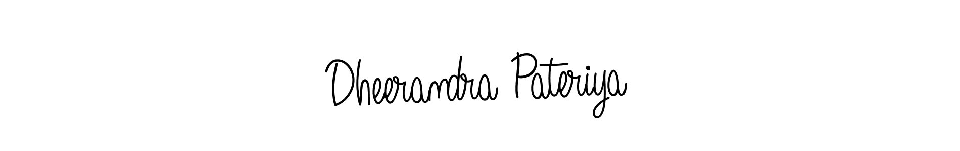 Also we have Dheerandra Pateriya name is the best signature style. Create professional handwritten signature collection using Angelique-Rose-font-FFP autograph style. Dheerandra Pateriya signature style 5 images and pictures png