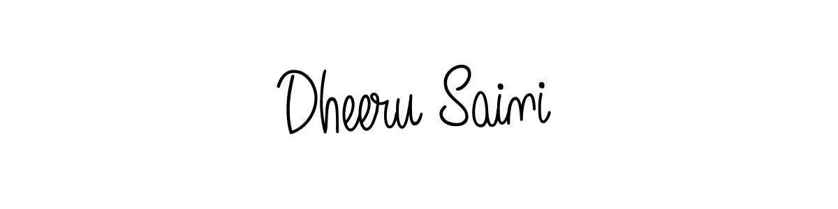 How to make Dheeru Saini name signature. Use Angelique-Rose-font-FFP style for creating short signs online. This is the latest handwritten sign. Dheeru Saini signature style 5 images and pictures png