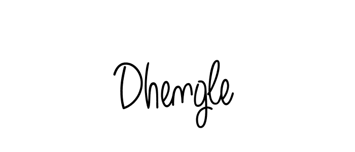 Design your own signature with our free online signature maker. With this signature software, you can create a handwritten (Angelique-Rose-font-FFP) signature for name Dhengle. Dhengle signature style 5 images and pictures png
