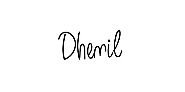 Design your own signature with our free online signature maker. With this signature software, you can create a handwritten (Angelique-Rose-font-FFP) signature for name Dhenil. Dhenil signature style 5 images and pictures png
