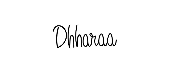 How to make Dhharaa name signature. Use Angelique-Rose-font-FFP style for creating short signs online. This is the latest handwritten sign. Dhharaa signature style 5 images and pictures png