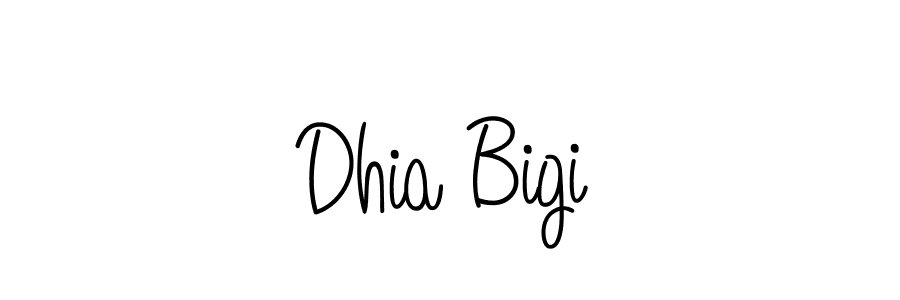 Create a beautiful signature design for name Dhia Bigi. With this signature (Angelique-Rose-font-FFP) fonts, you can make a handwritten signature for free. Dhia Bigi signature style 5 images and pictures png