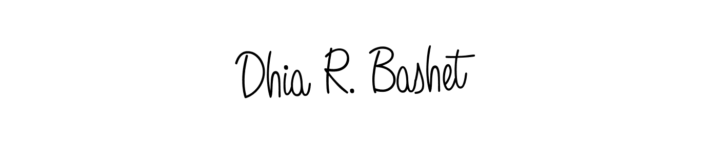 Use a signature maker to create a handwritten signature online. With this signature software, you can design (Angelique-Rose-font-FFP) your own signature for name Dhia R. Bashet. Dhia R. Bashet signature style 5 images and pictures png