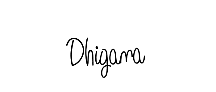 Make a beautiful signature design for name Dhigana. With this signature (Angelique-Rose-font-FFP) style, you can create a handwritten signature for free. Dhigana signature style 5 images and pictures png