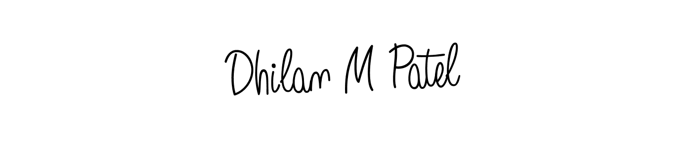 Dhilan M Patel stylish signature style. Best Handwritten Sign (Angelique-Rose-font-FFP) for my name. Handwritten Signature Collection Ideas for my name Dhilan M Patel. Dhilan M Patel signature style 5 images and pictures png