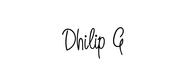 Also we have Dhilip G name is the best signature style. Create professional handwritten signature collection using Angelique-Rose-font-FFP autograph style. Dhilip G signature style 5 images and pictures png
