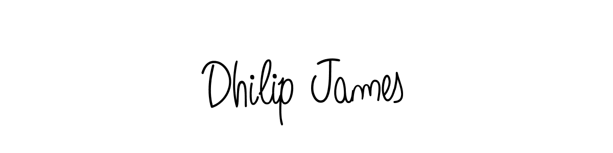 You should practise on your own different ways (Angelique-Rose-font-FFP) to write your name (Dhilip James) in signature. don't let someone else do it for you. Dhilip James signature style 5 images and pictures png