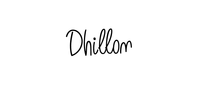 How to make Dhillon name signature. Use Angelique-Rose-font-FFP style for creating short signs online. This is the latest handwritten sign. Dhillon signature style 5 images and pictures png