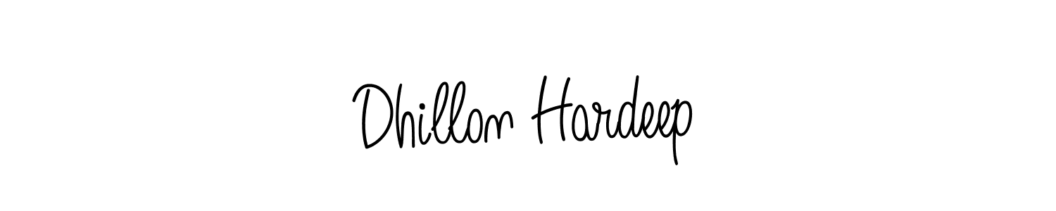 Design your own signature with our free online signature maker. With this signature software, you can create a handwritten (Angelique-Rose-font-FFP) signature for name Dhillon Hardeep. Dhillon Hardeep signature style 5 images and pictures png