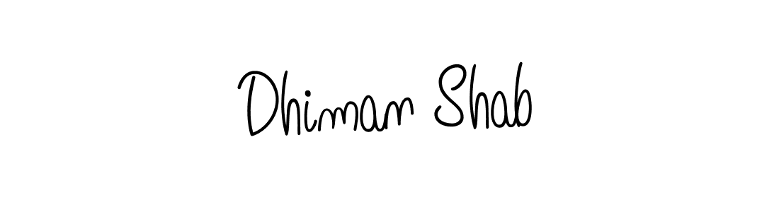 Also we have Dhiman Shab name is the best signature style. Create professional handwritten signature collection using Angelique-Rose-font-FFP autograph style. Dhiman Shab signature style 5 images and pictures png