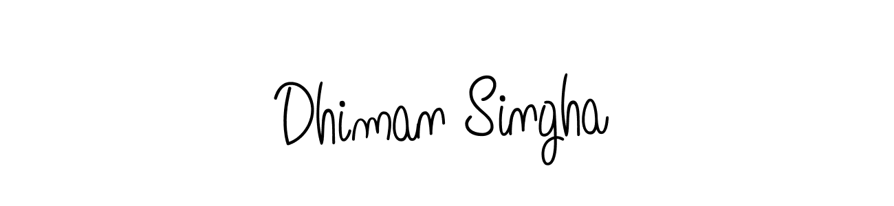 The best way (Angelique-Rose-font-FFP) to make a short signature is to pick only two or three words in your name. The name Dhiman Singha include a total of six letters. For converting this name. Dhiman Singha signature style 5 images and pictures png