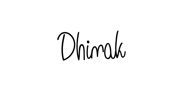 How to make Dhinak name signature. Use Angelique-Rose-font-FFP style for creating short signs online. This is the latest handwritten sign. Dhinak signature style 5 images and pictures png