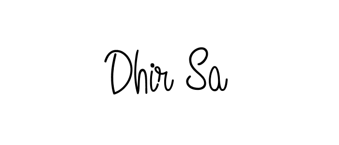 Create a beautiful signature design for name Dhir Sa. With this signature (Angelique-Rose-font-FFP) fonts, you can make a handwritten signature for free. Dhir Sa signature style 5 images and pictures png