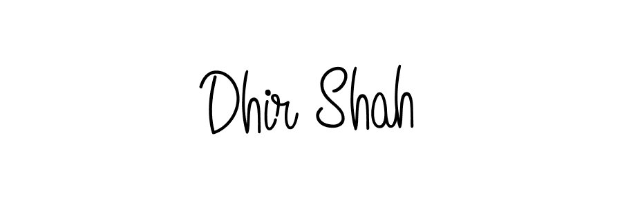 Dhir Shah stylish signature style. Best Handwritten Sign (Angelique-Rose-font-FFP) for my name. Handwritten Signature Collection Ideas for my name Dhir Shah. Dhir Shah signature style 5 images and pictures png