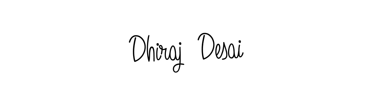 Design your own signature with our free online signature maker. With this signature software, you can create a handwritten (Angelique-Rose-font-FFP) signature for name Dhiraj  Desai. Dhiraj  Desai signature style 5 images and pictures png