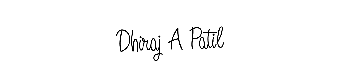 Once you've used our free online signature maker to create your best signature Angelique-Rose-font-FFP style, it's time to enjoy all of the benefits that Dhiraj A Patil name signing documents. Dhiraj A Patil signature style 5 images and pictures png